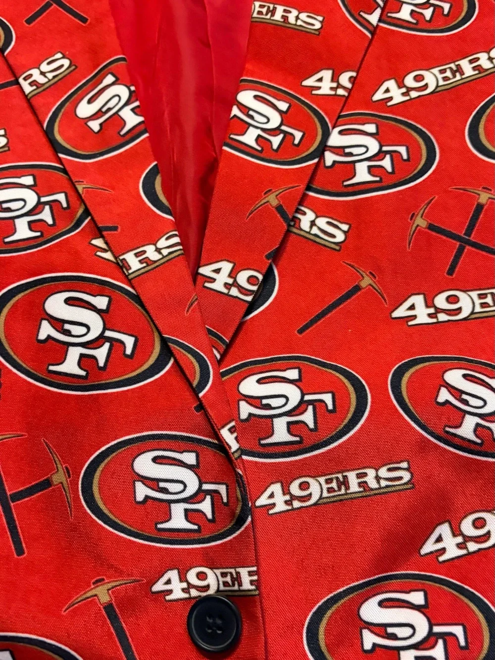 San Francisco 49ers Red Printed Blazer